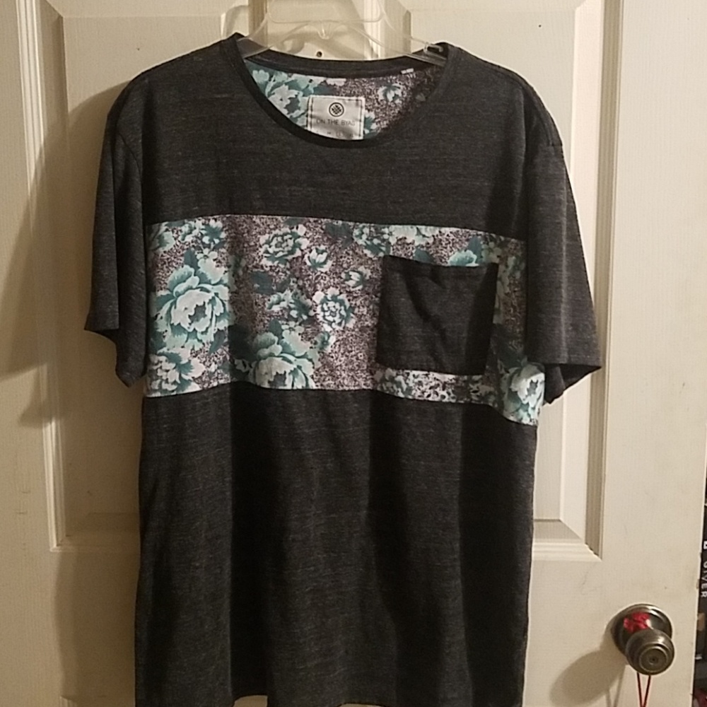 On The Byas grey floral print tee